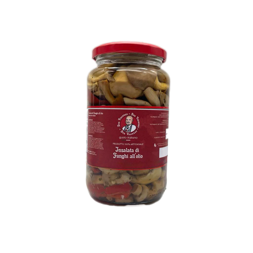 Mushroom salad with oil