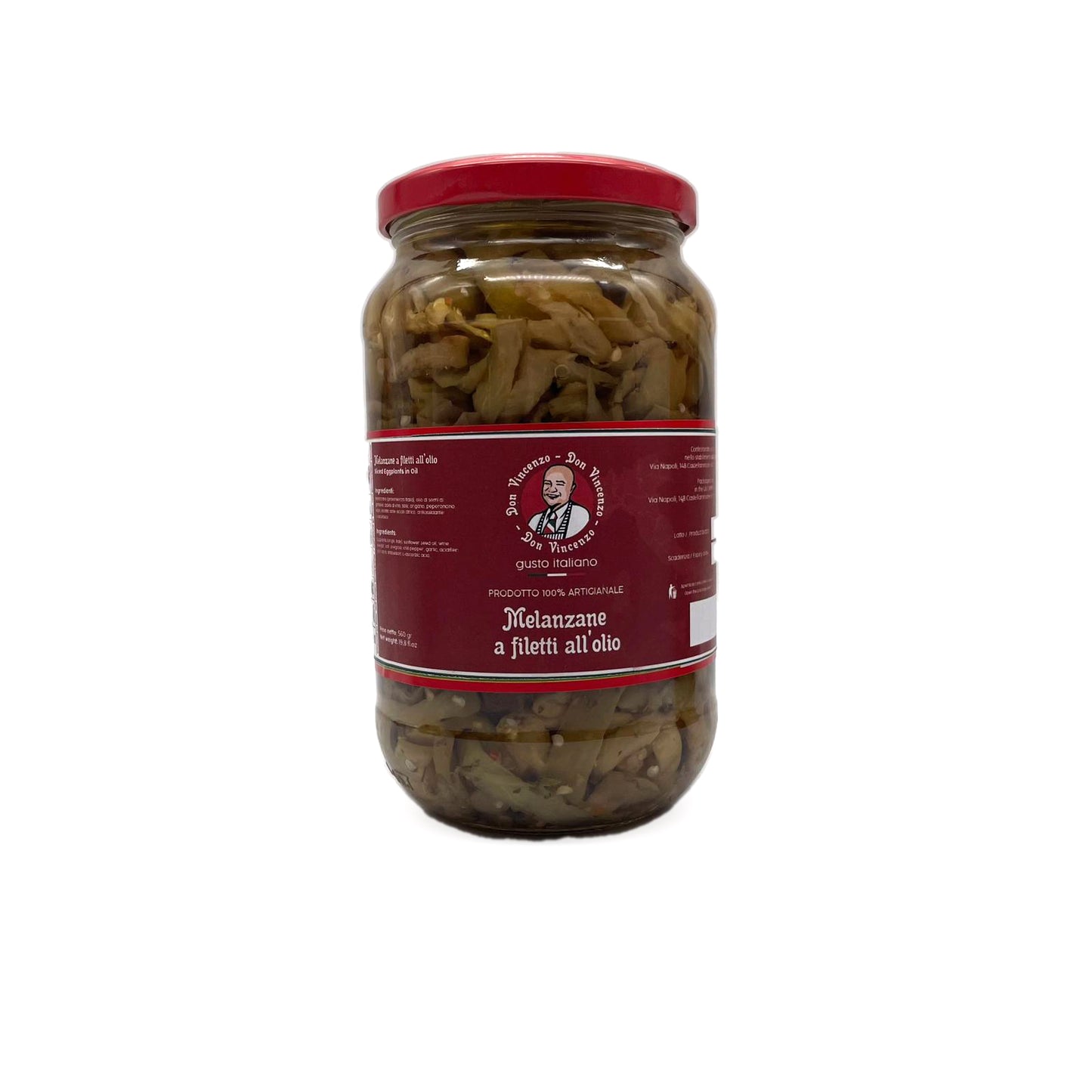Fillets of aubergines in oil